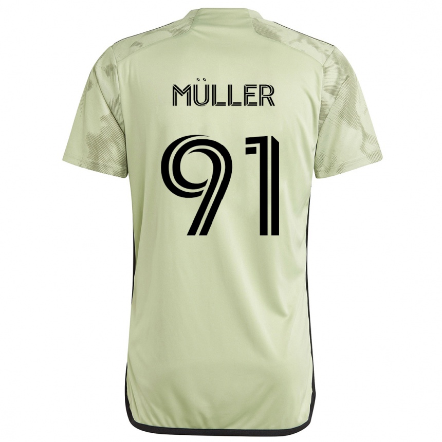 Niño Fútbol Camiseta Luis Müller #91 Verde Claro 2ª Equipación 2024/25 México