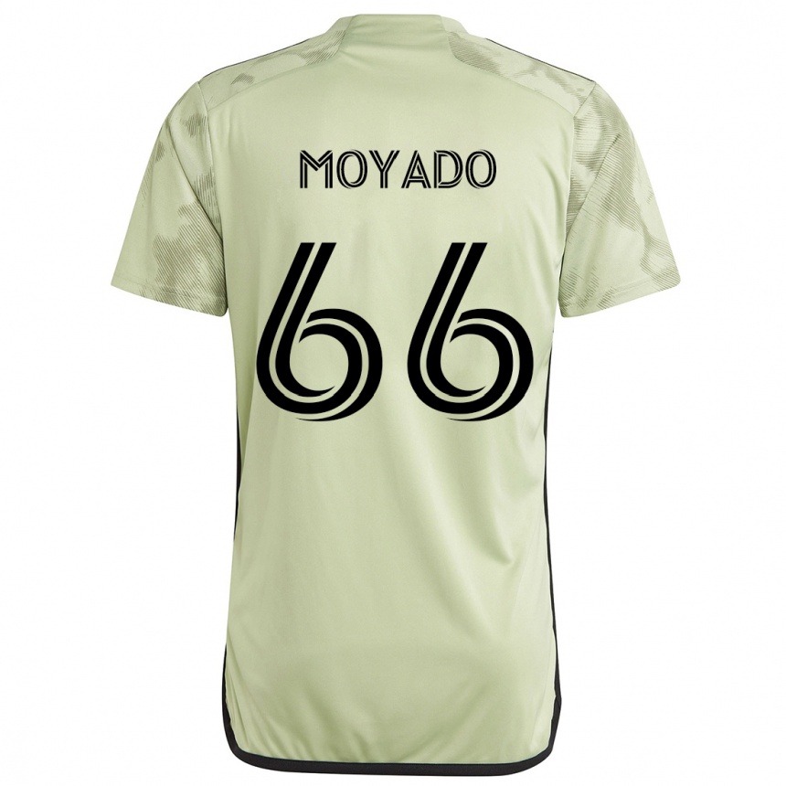 Niño Fútbol Camiseta Bryan Moyado #66 Verde Claro 2ª Equipación 2024/25 México