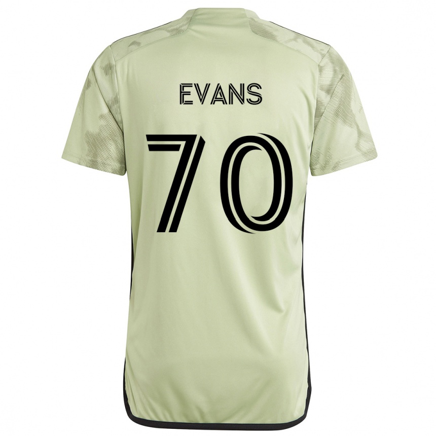 Niño Fútbol Camiseta Matthew Evans #70 Verde Claro 2ª Equipación 2024/25 México