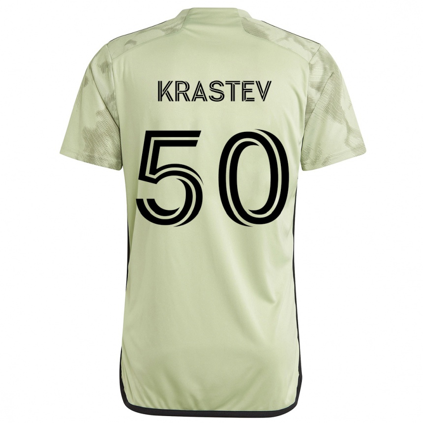 Niño Fútbol Camiseta Filip Krastev #50 Verde Claro 2ª Equipación 2024/25 México