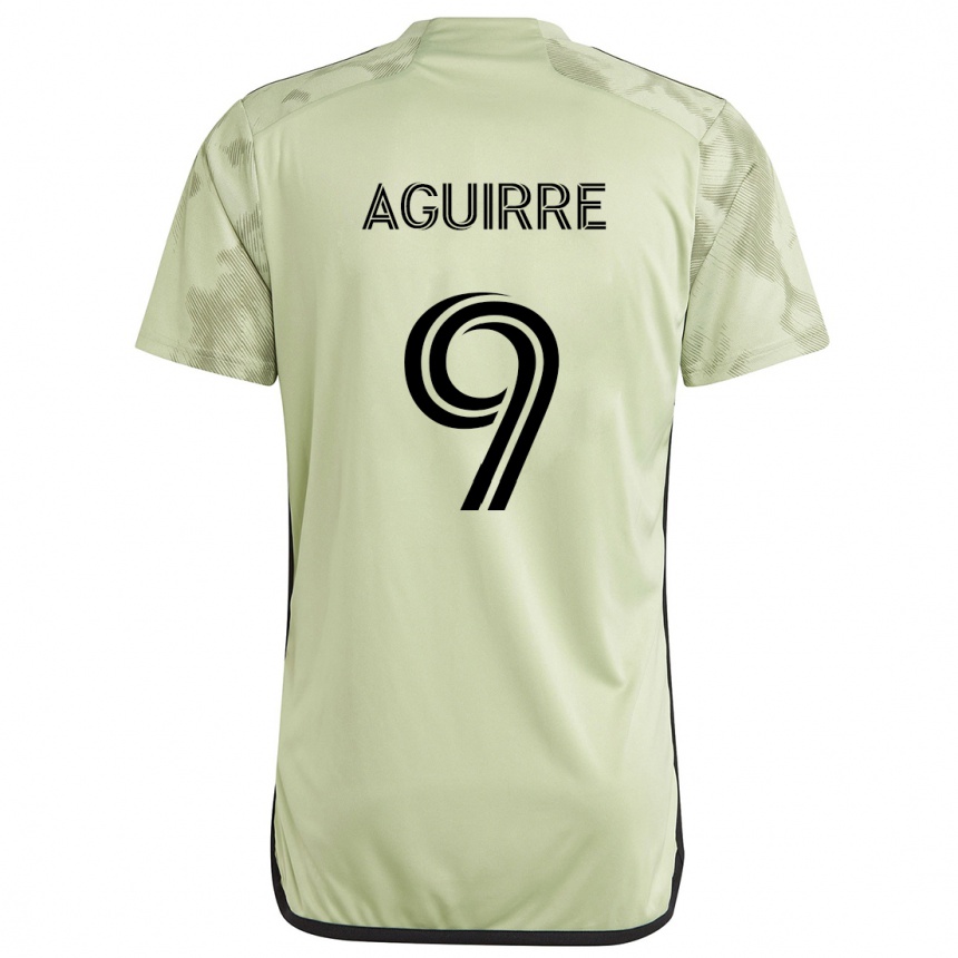 Niño Fútbol Camiseta Dustin Aguirre #9 Verde Claro 2ª Equipación 2024/25 México