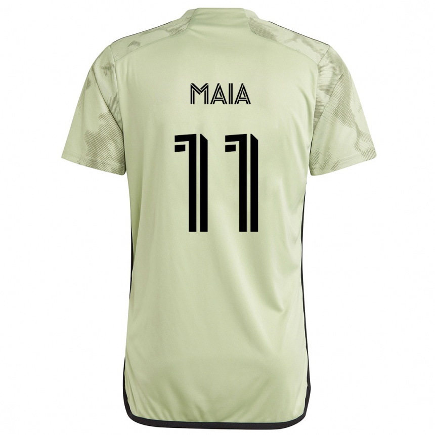 Niño Fútbol Camiseta Matheus Maia #11 Verde Claro 2ª Equipación 2024/25 México