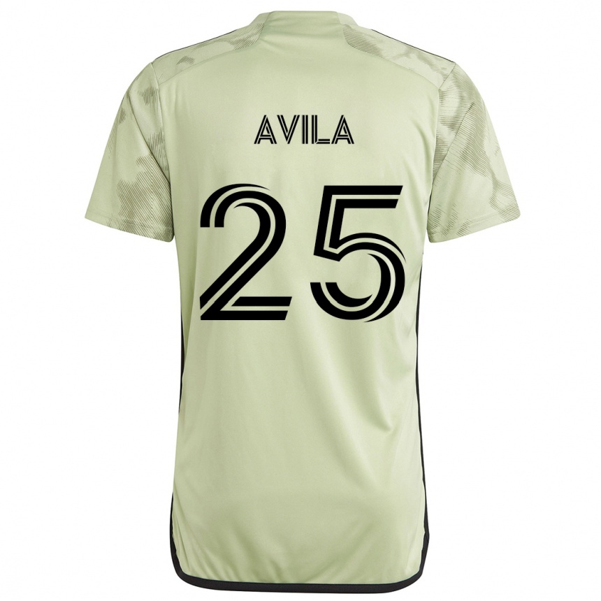 Niño Fútbol Camiseta Armando Avila #25 Verde Claro 2ª Equipación 2024/25 México