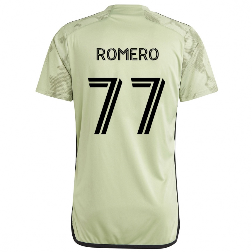 Niño Fútbol Camiseta Alexander Romero #77 Verde Claro 2ª Equipación 2024/25 México