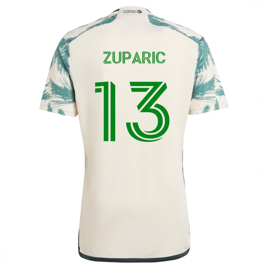 Niño Fútbol Camiseta Dario Zuparic #13 Beige Marrón 2ª Equipación 2024/25 México