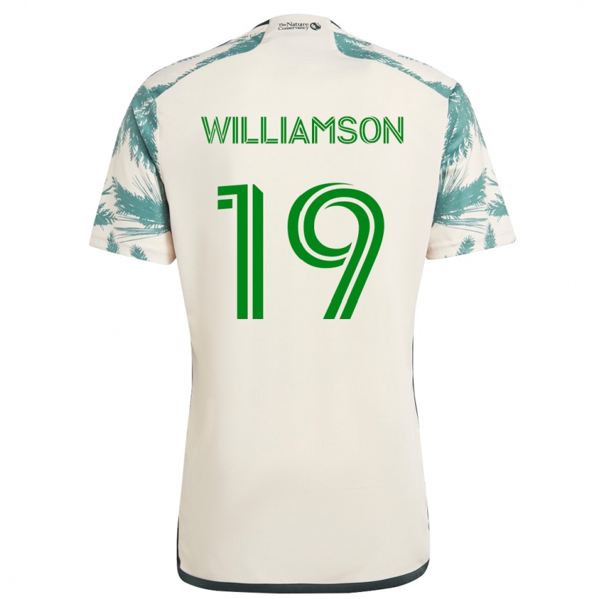 Niño Fútbol Camiseta Eryk Williamson #19 Beige Marrón 2ª Equipación 2024/25 México