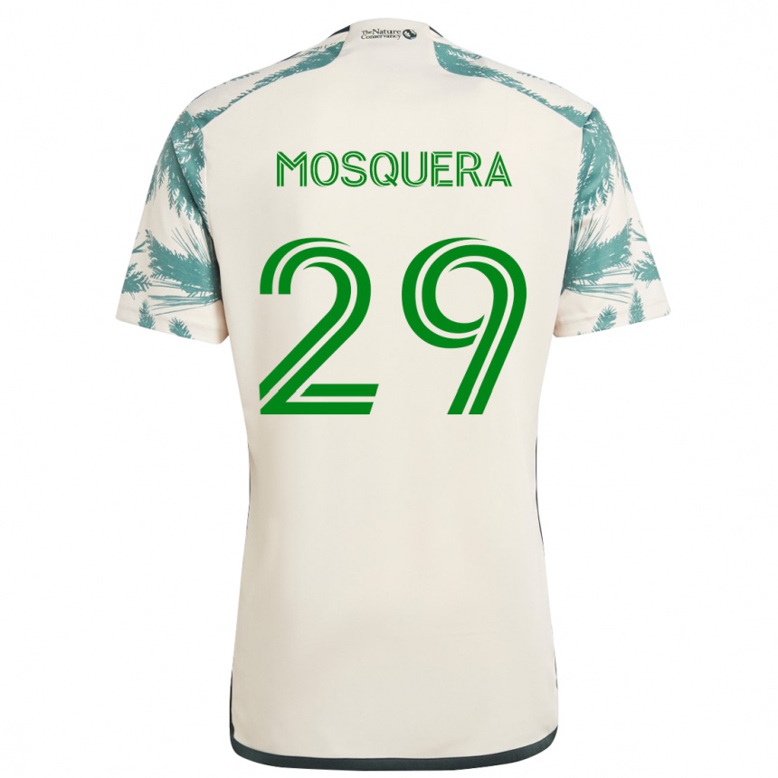 Niño Fútbol Camiseta Juan David Mosquera #29 Beige Marrón 2ª Equipación 2024/25 México