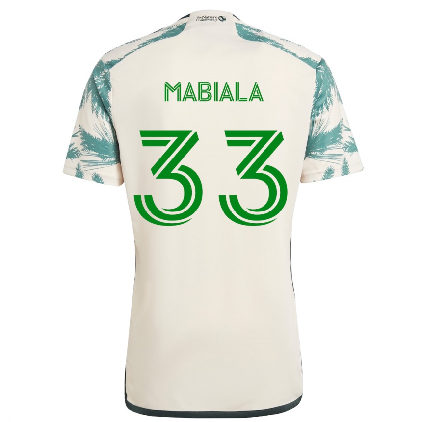 Niño Fútbol Camiseta Larrys Mabiala #33 Beige Marrón 2ª Equipación 2024/25 México