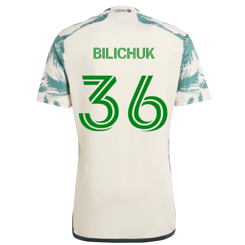 Niño Fútbol Camiseta Ryan Bilichuk #36 Beige Marrón 2ª Equipación 2024/25 México