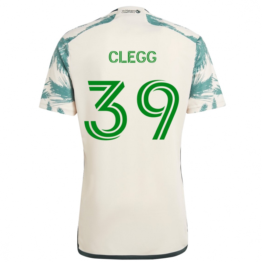 Niño Fútbol Camiseta Tyler Clegg #39 Beige Marrón 2ª Equipación 2024/25 México