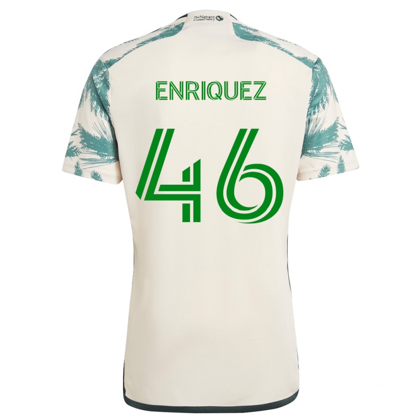 Niño Fútbol Camiseta Victor Enriquez #46 Beige Marrón 2ª Equipación 2024/25 México