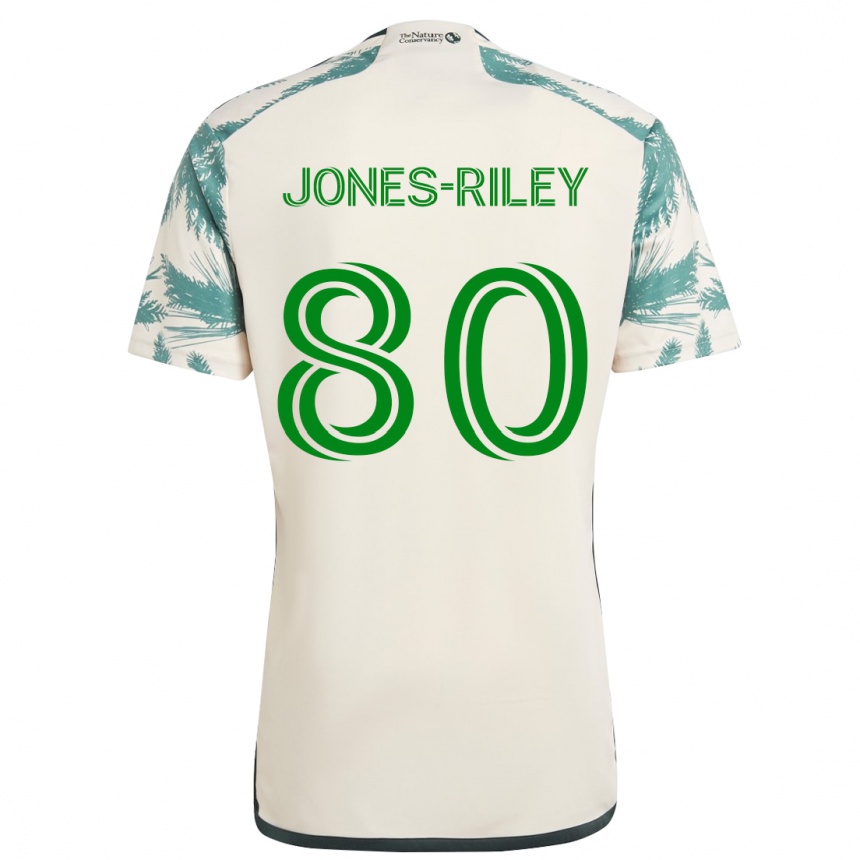 Niño Fútbol Camiseta Jaden Jones-Riley #80 Beige Marrón 2ª Equipación 2024/25 México