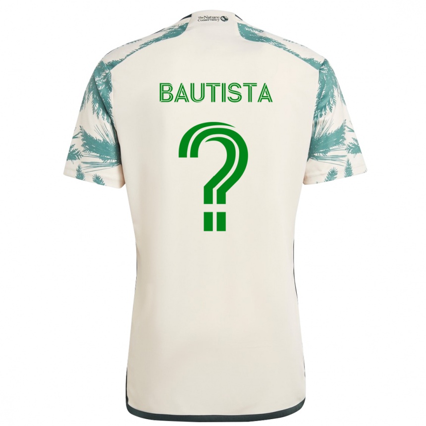 Niño Fútbol Camiseta Ricardo Bautista #0 Beige Marrón 2ª Equipación 2024/25 México