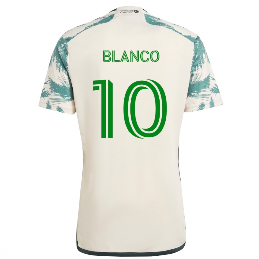 Niño Fútbol Camiseta Sebastián Blanco #10 Beige Marrón 2ª Equipación 2024/25 México