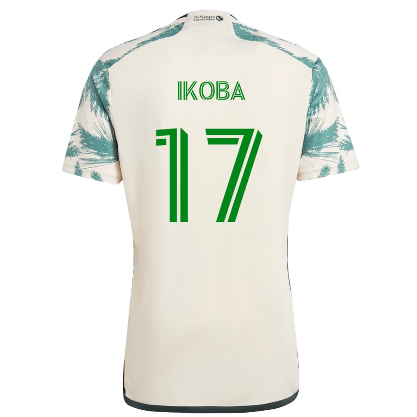 Niño Fútbol Camiseta Tega Ikoba #17 Beige Marrón 2ª Equipación 2024/25 México