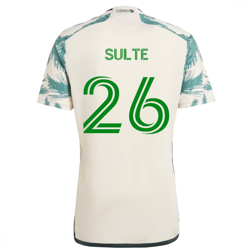 Niño Fútbol Camiseta Hunter Sulte #26 Beige Marrón 2ª Equipación 2024/25 México