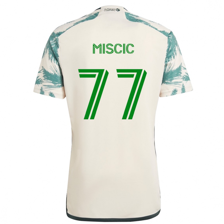 Niño Fútbol Camiseta Selmir Miscic #77 Beige Marrón 2ª Equipación 2024/25 México