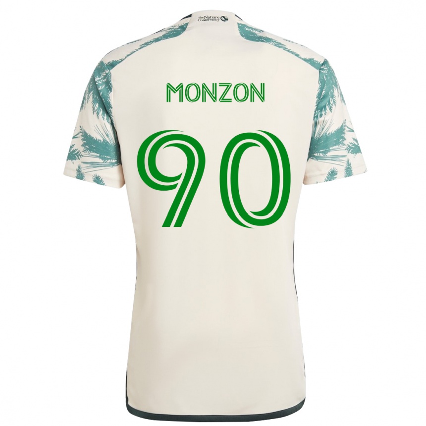 Niño Fútbol Camiseta Florián Monzón #90 Beige Marrón 2ª Equipación 2024/25 México