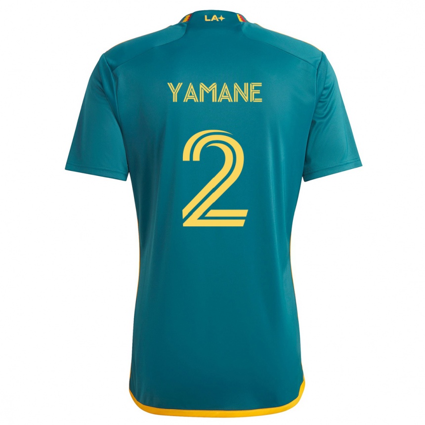 Niño Fútbol Camiseta Miki Yamane #2 Verde Amarillo 2ª Equipación 2024/25 México