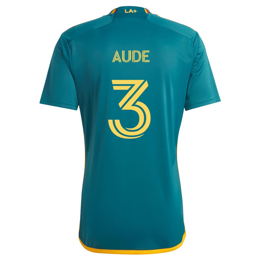 Niño Fútbol Camiseta Julián Aude #3 Verde Amarillo 2ª Equipación 2024/25 México