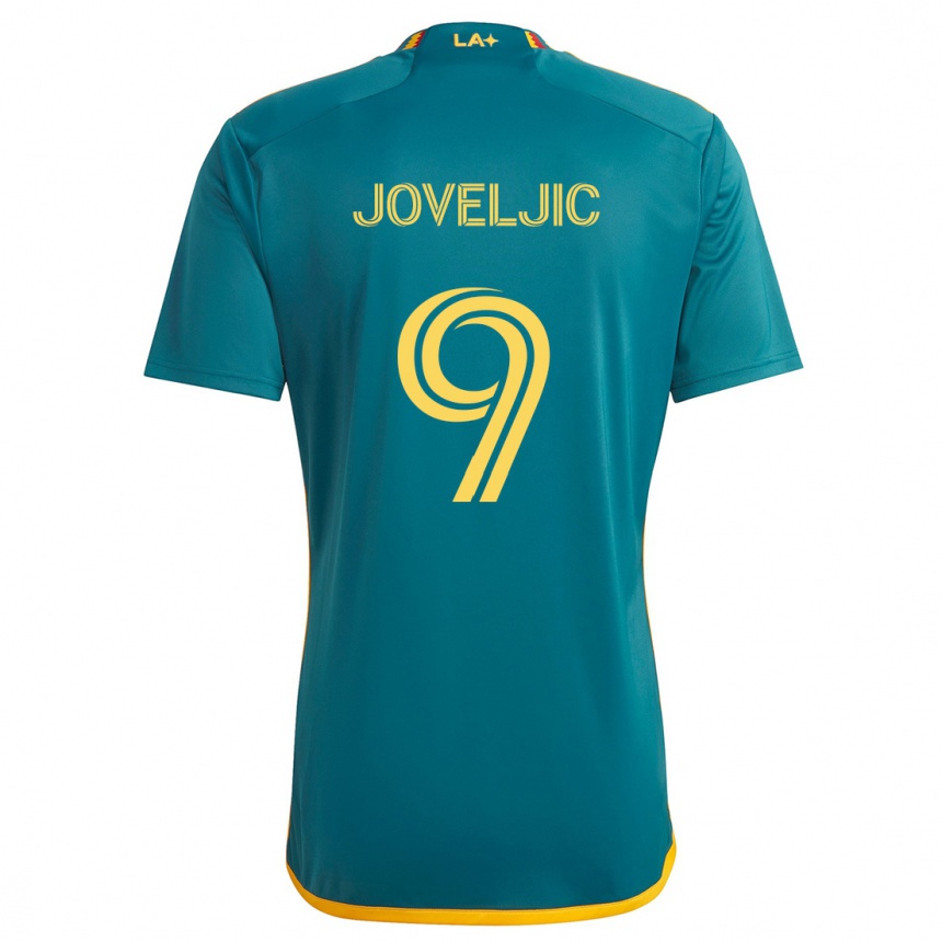 Niño Fútbol Camiseta Dejan Joveljic #9 Verde Amarillo 2ª Equipación 2024/25 México