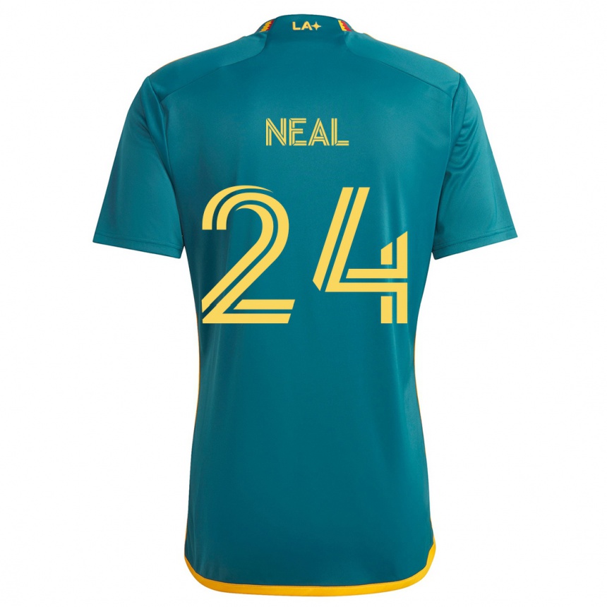 Niño Fútbol Camiseta Jalen Neal #24 Verde Amarillo 2ª Equipación 2024/25 México