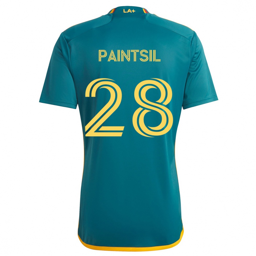 Niño Fútbol Camiseta Joseph Paintsil #28 Verde Amarillo 2ª Equipación 2024/25 México