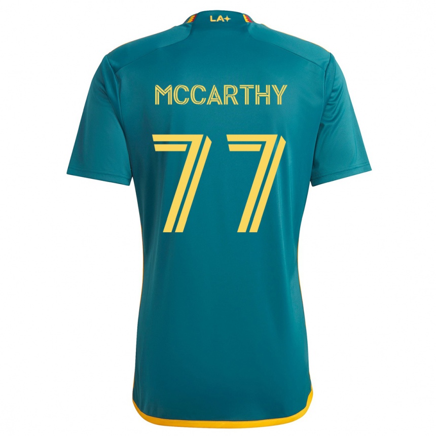 Niño Fútbol Camiseta John Mccarthy #77 Verde Amarillo 2ª Equipación 2024/25 México