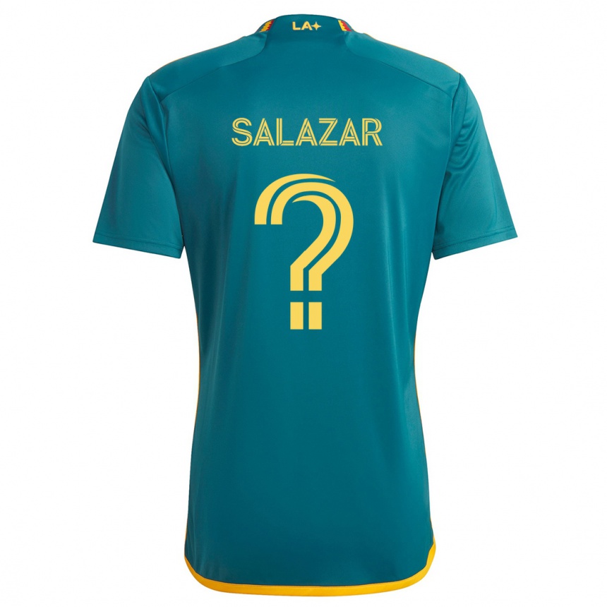 Niño Fútbol Camiseta Enrique Salazar #0 Verde Amarillo 2ª Equipación 2024/25 México