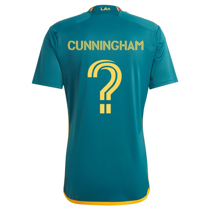 Niño Fútbol Camiseta Joaquin Cunningham #0 Verde Amarillo 2ª Equipación 2024/25 México