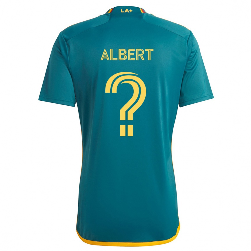 Niño Fútbol Camiseta Mathis Albert #0 Verde Amarillo 2ª Equipación 2024/25 México