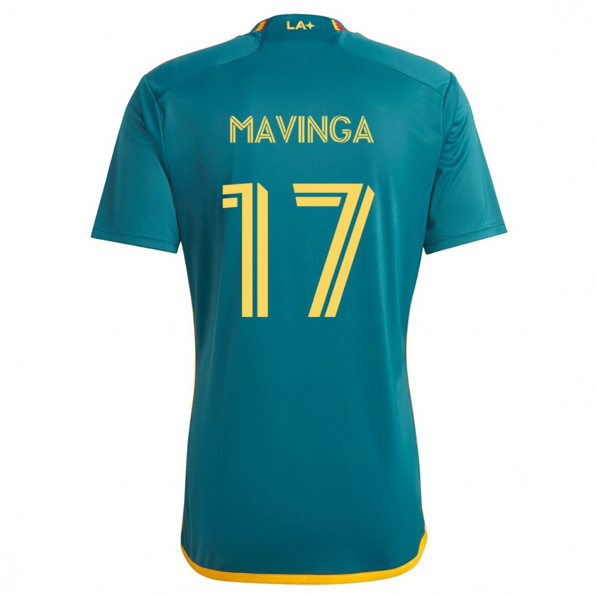 Niño Fútbol Camiseta Chris Mavinga #17 Verde Amarillo 2ª Equipación 2024/25 México