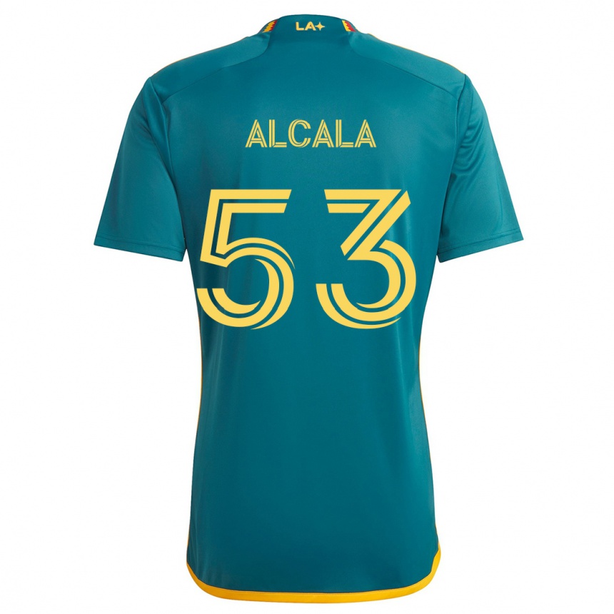 Niño Fútbol Camiseta Álex Alcalá #53 Verde Amarillo 2ª Equipación 2024/25 México