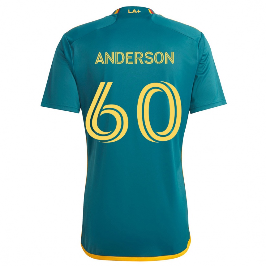 Niño Fútbol Camiseta Nolan Anderson #60 Verde Amarillo 2ª Equipación 2024/25 México