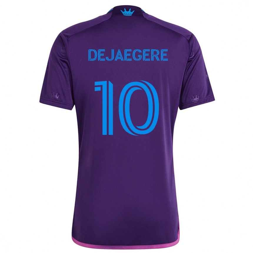 Niño Fútbol Camiseta Brecht Dejaegere #10 Azul Morado 2ª Equipación 2024/25 México