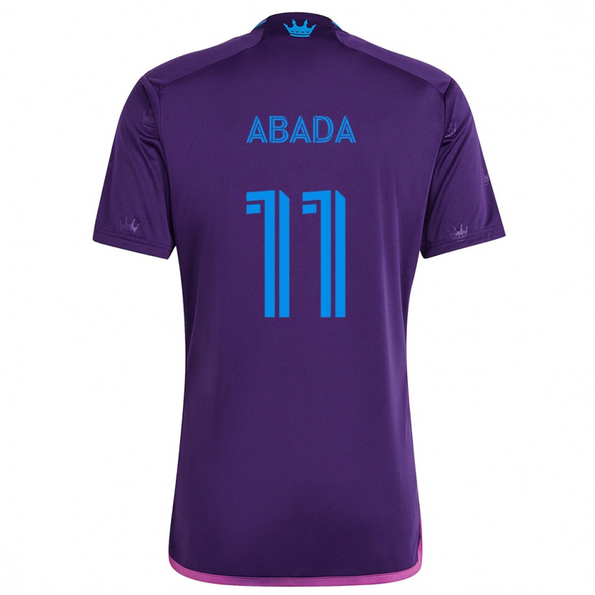 Niño Fútbol Camiseta Liel Abada #11 Azul Morado 2ª Equipación 2024/25 México