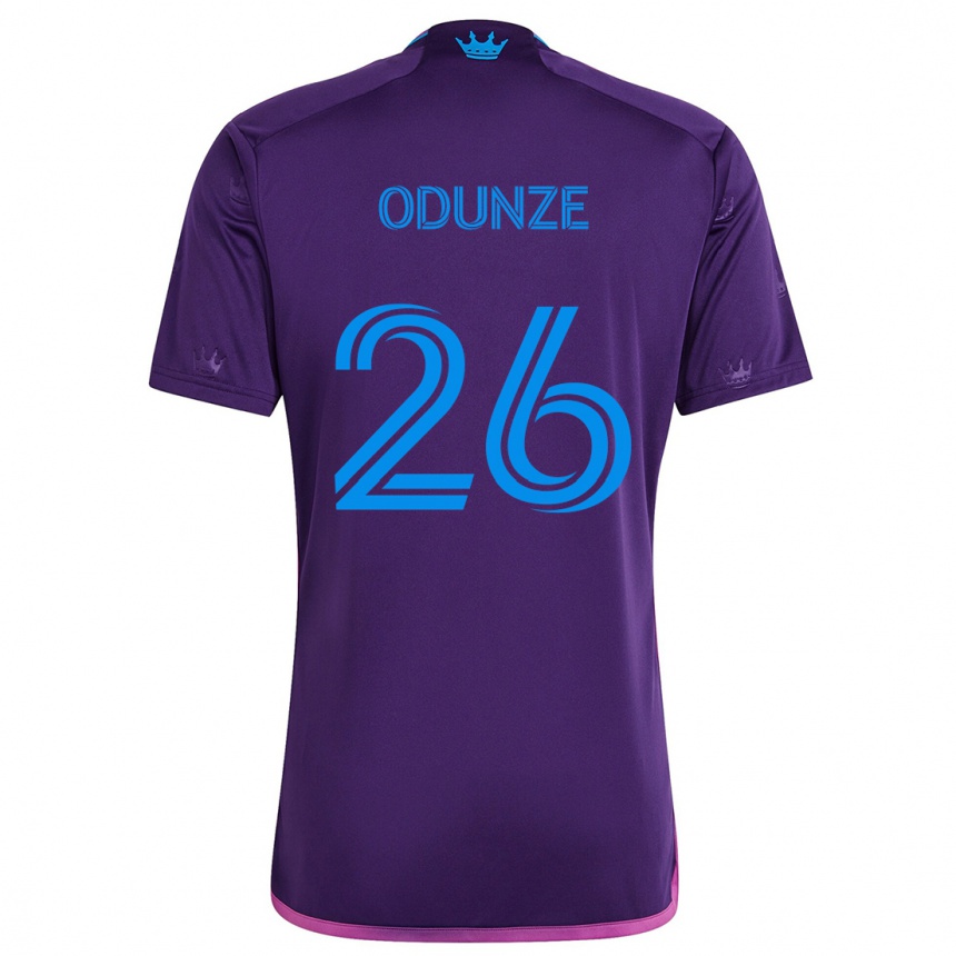 Niño Fútbol Camiseta Chituru Odunze #26 Azul Morado 2ª Equipación 2024/25 México