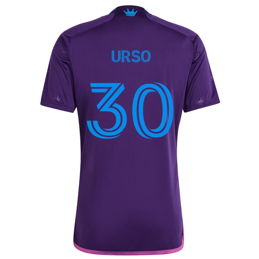 Niño Fútbol Camiseta Júnior Urso #30 Azul Morado 2ª Equipación 2024/25 México