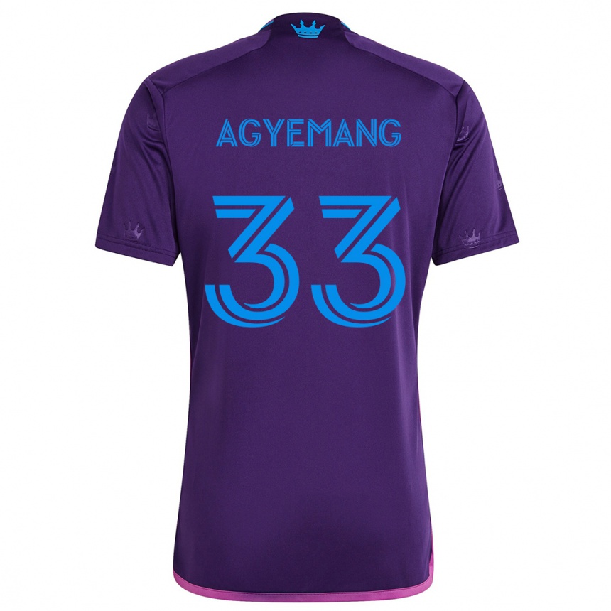 Niño Fútbol Camiseta Patrick Agyemang #33 Azul Morado 2ª Equipación 2024/25 México