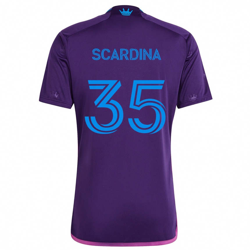 Niño Fútbol Camiseta Nick Scardina #35 Azul Morado 2ª Equipación 2024/25 México