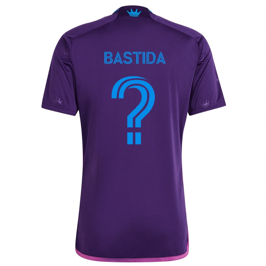 Niño Fútbol Camiseta Juan Martinez-Bastida #0 Azul Morado 2ª Equipación 2024/25 México