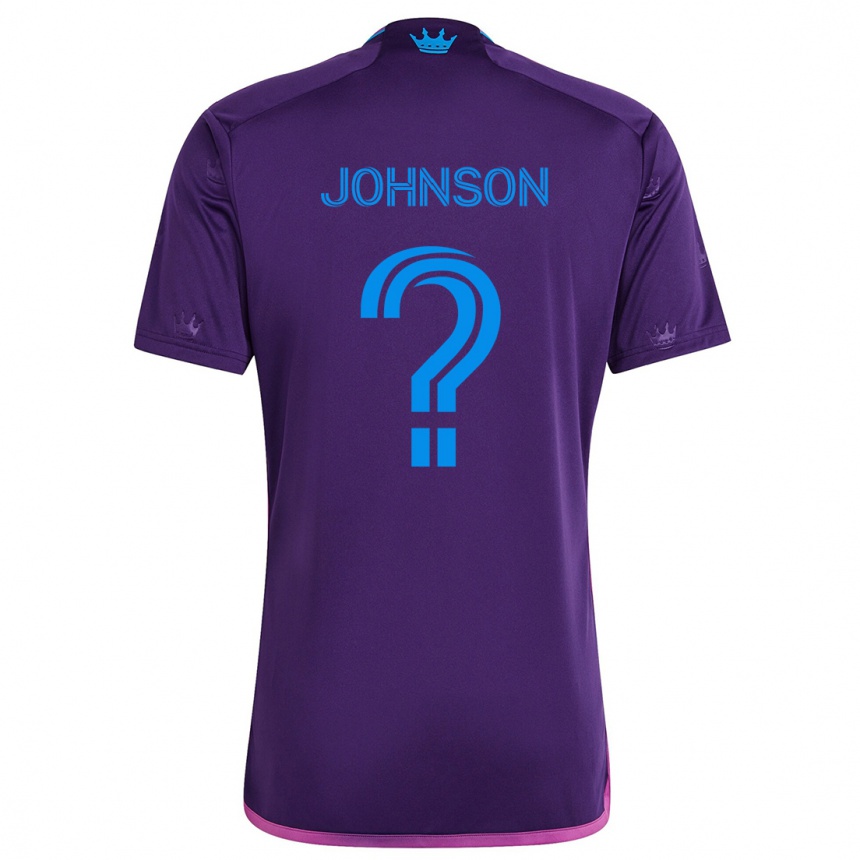 Niño Fútbol Camiseta Tate Johnson #0 Azul Morado 2ª Equipación 2024/25 México