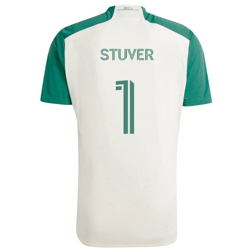 Niño Fútbol Camiseta Brad Stuver #1 Colores Tostados Verde 2ª Equipación 2024/25 México