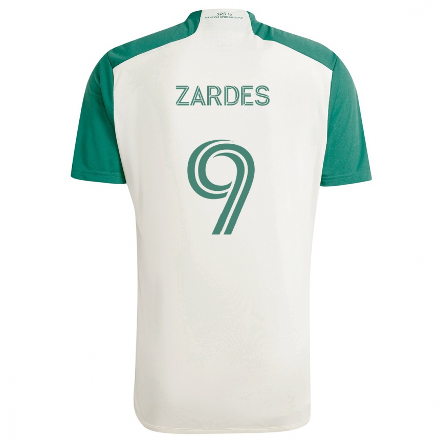 Niño Fútbol Camiseta Gyasi Zardes #9 Colores Tostados Verde 2ª Equipación 2024/25 México