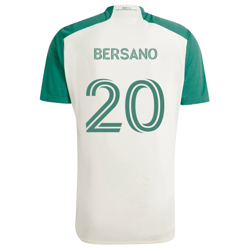 Niño Fútbol Camiseta Matt Bersano #20 Colores Tostados Verde 2ª Equipación 2024/25 México