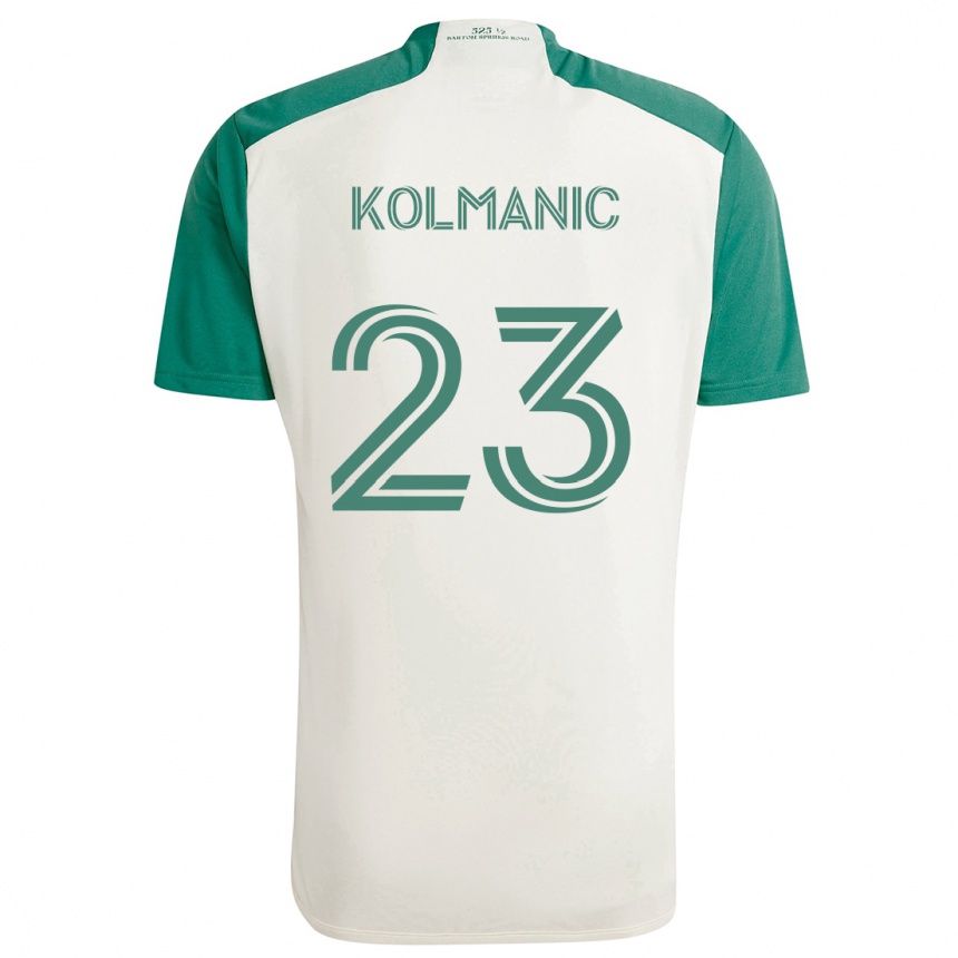 Niño Fútbol Camiseta Zan Kolmanic #23 Colores Tostados Verde 2ª Equipación 2024/25 México