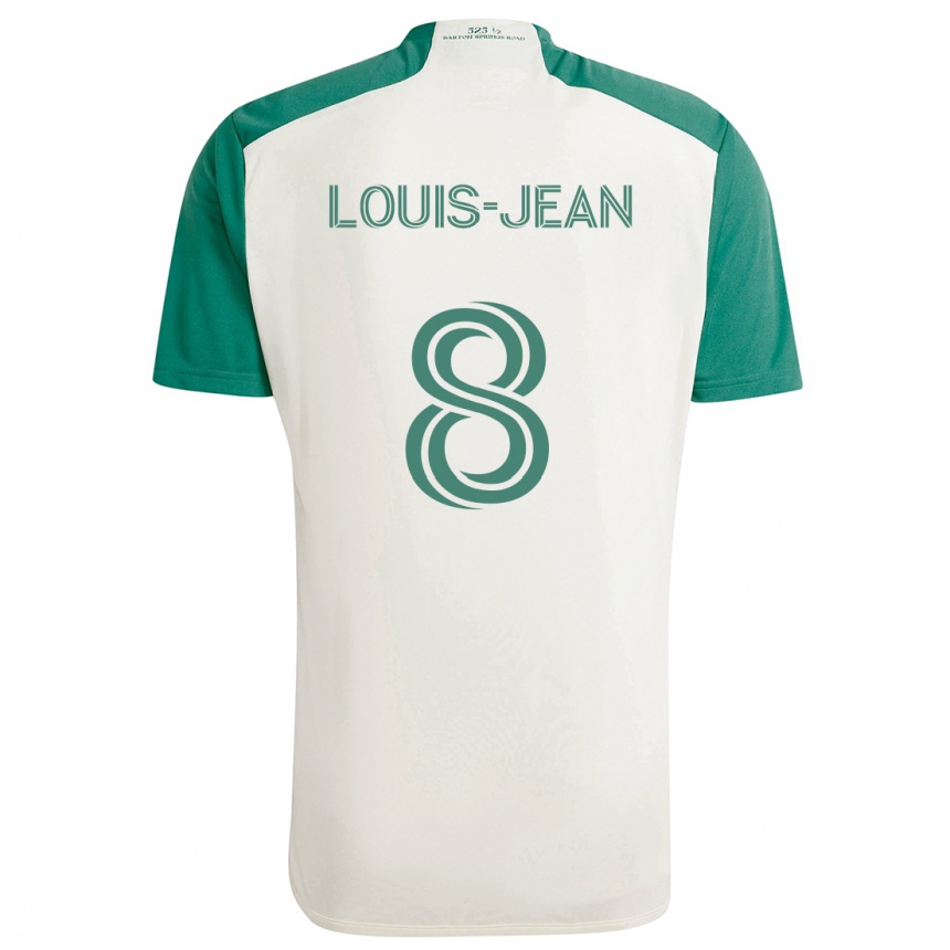 Niño Fútbol Camiseta Steeve Louis-Jean #8 Colores Tostados Verde 2ª Equipación 2024/25 México