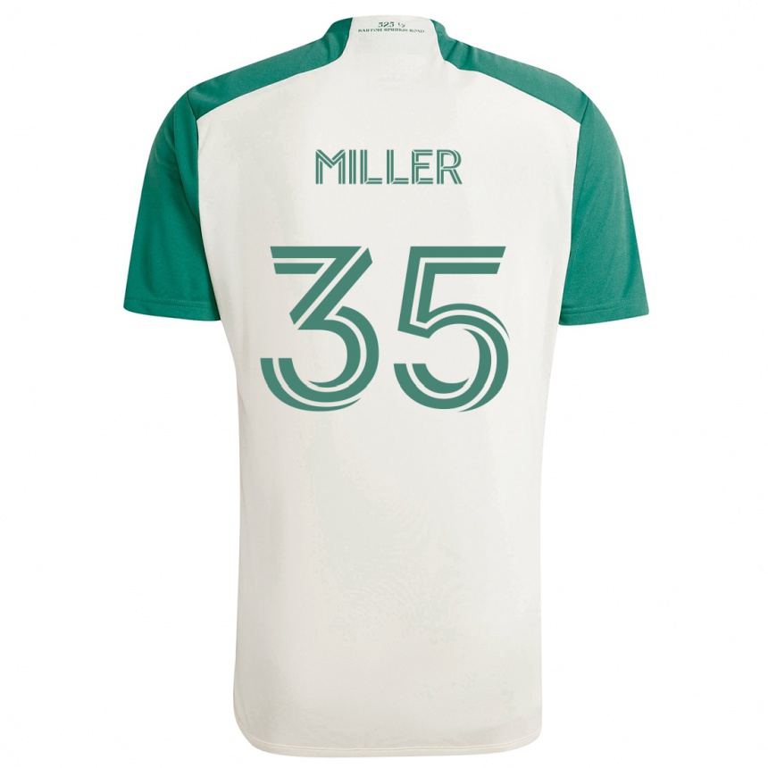 Niño Fútbol Camiseta Mason Miller #35 Colores Tostados Verde 2ª Equipación 2024/25 México