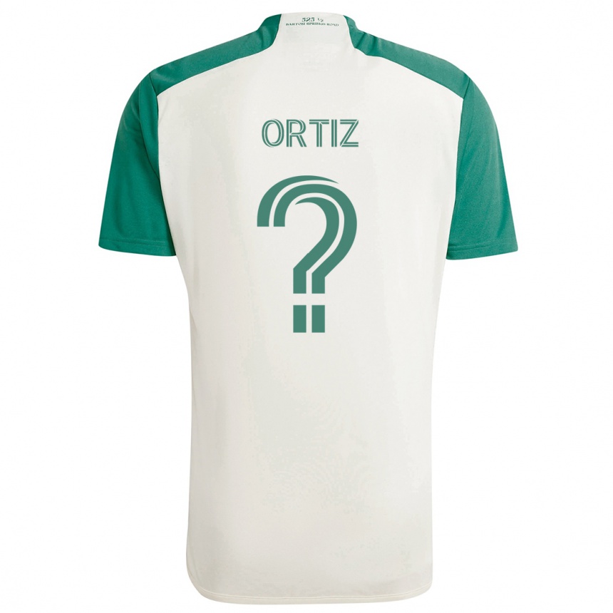 Niño Fútbol Camiseta Viggo Ortiz #0 Colores Tostados Verde 2ª Equipación 2024/25 México