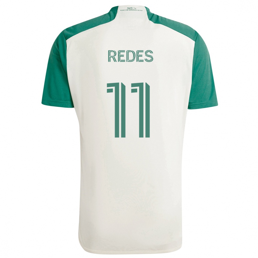 Niño Fútbol Camiseta Rodney Redes #11 Colores Tostados Verde 2ª Equipación 2024/25 México